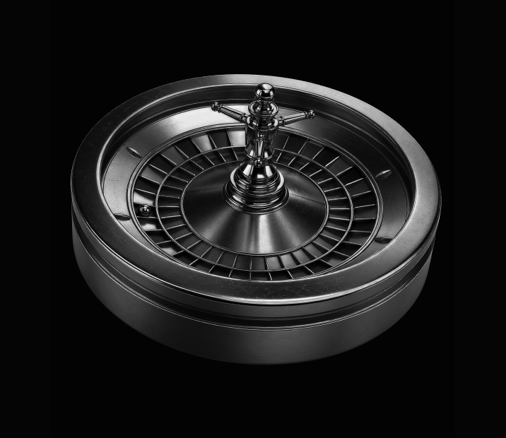 Chrome roulette wheel